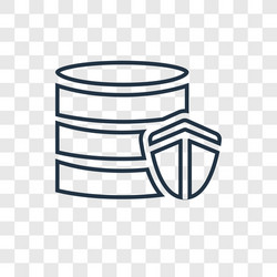 database concept linear icon isolated vector image