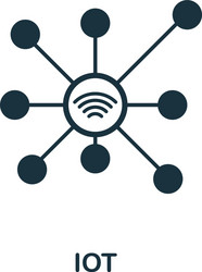 iot icon simple element from digital disruption vector image