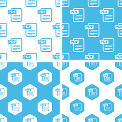 pdf document patterns set vector image