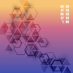 abstract triangles and hexagons gradient color vector image