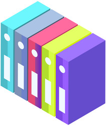 office paperwork document and file folders vector image
