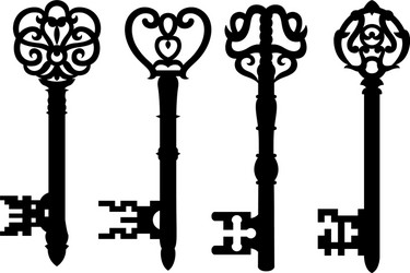 Golden old key Royalty Free Vector Image - VectorStock