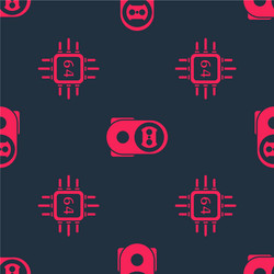 set processor with microcircuits cpu vector image