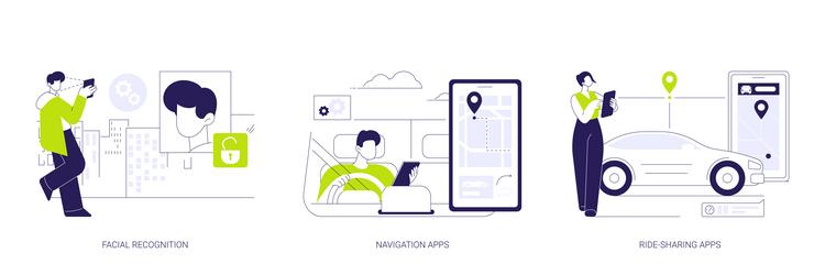 artificial intelligence applications abstract vector image
