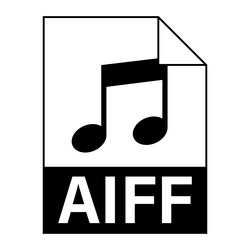 modern flat design of aiff file icon for web vector image