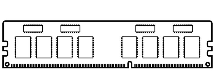 RAM memory module line icon Electronic component vector symbol Stock  Vector Image  Art  Alamy