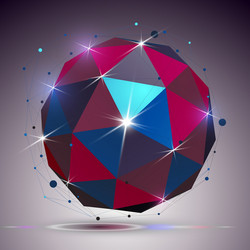 technology spherical polished object with lines vector image