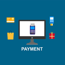 concept online and mobile payments for web page vector image