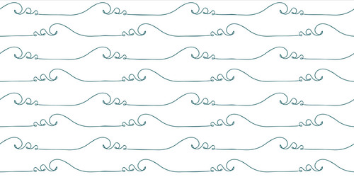 seamless wave pattern drawn with one continuous vector image