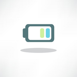 abstract battery icon button for websites ui vector