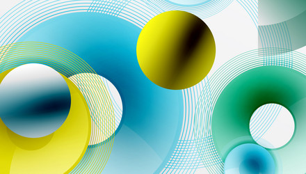 abstract composition of overlapping circles vector image