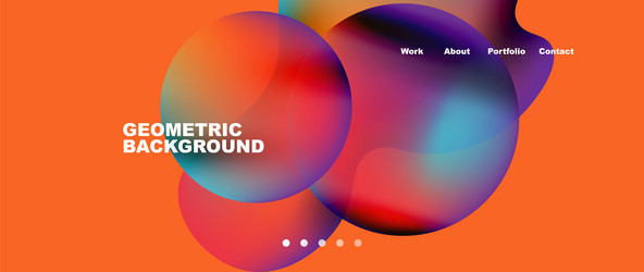 flowing gradient colors and round elements vector image