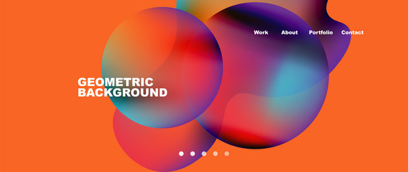 flowing gradient colors and round elements vector