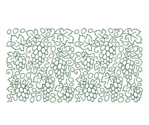 grape vine pattern background branches vector image
