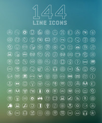 modern thin line icons for web and mobile vector image