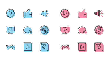 set line gamepad play in square circle floppy vector image