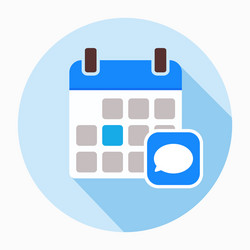 calendar chat comments message notebook icon vector image