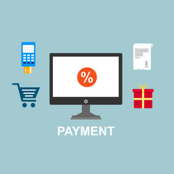 concept online and mobile payments for web page vector image