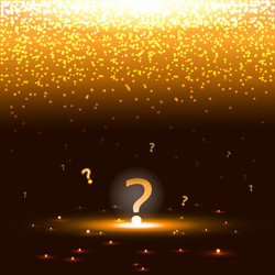 Glowing Question Mark with Spark Burst vector image