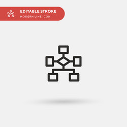 hierarchical structure simple icon vector