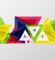 Triangles and geometric shapes abstract background vector