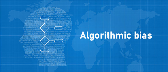 algorithmic bias fallacy in algorithm making vector image