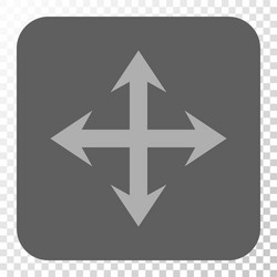 expand arrows rounded square button vector image
