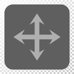 Expand arrows rounded square button vector