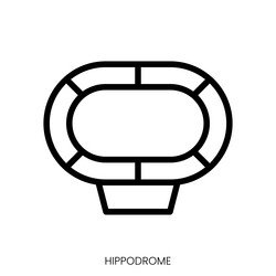 hippodrome icon line art style design isolated vector