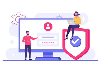 password secure access data protection cyber vector image