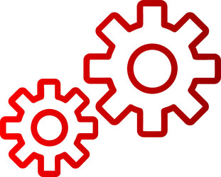 setting line gradient icon vector image