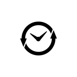synchronized time cycle icon representing vector image