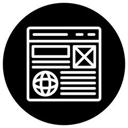 wireframe icon design vector image