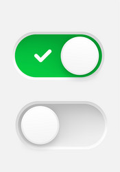 interface toggle buttons set on off switch 3d vector image