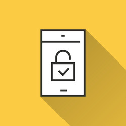 mobile security - icon for graphic and web design vector