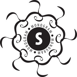 monogram in frame vector image