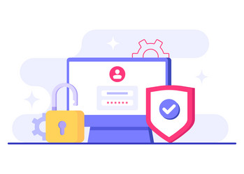 password secure access data protection cyber vector image