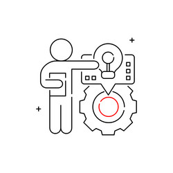 task oriented workflow icon symbol with editable vector image