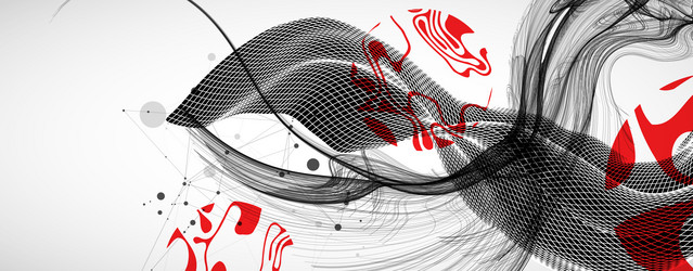 abstract wave art background is made in a frame vector image