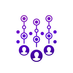 collecting user data icon vector image