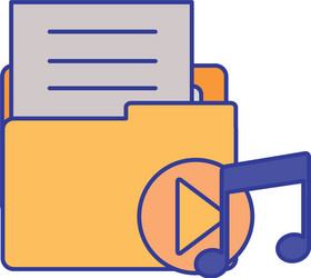 folder with objects isolated icon vector image