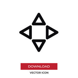navigation arrows icon in modern style for web vector image