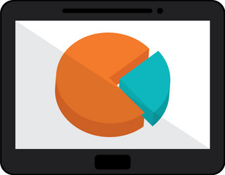 statistic graph report vector image