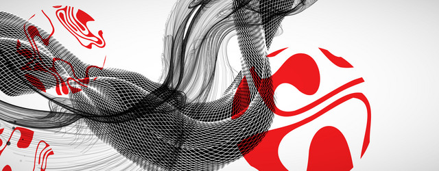 abstract wave art background is made in a frame vector image
