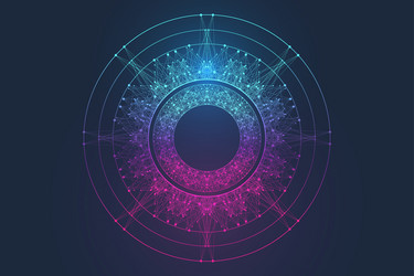 Data Networks & Machine Learning vector image