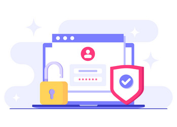 password secure access data protection cyber vector image