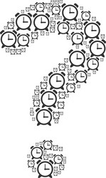 query shape of alarm clock icons vector image