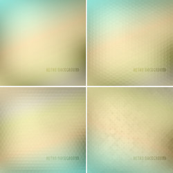 Retro colorful backgrounds collection vector