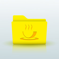 yellow folder on blue background eps10 vector