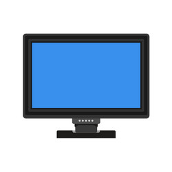 Monitor screen front view display icon above vector